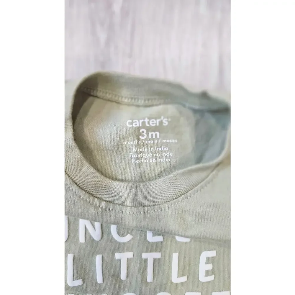 Carter's 3 Month Old Baby Clothes Pack of Three Overalls and Body Suit Bundle